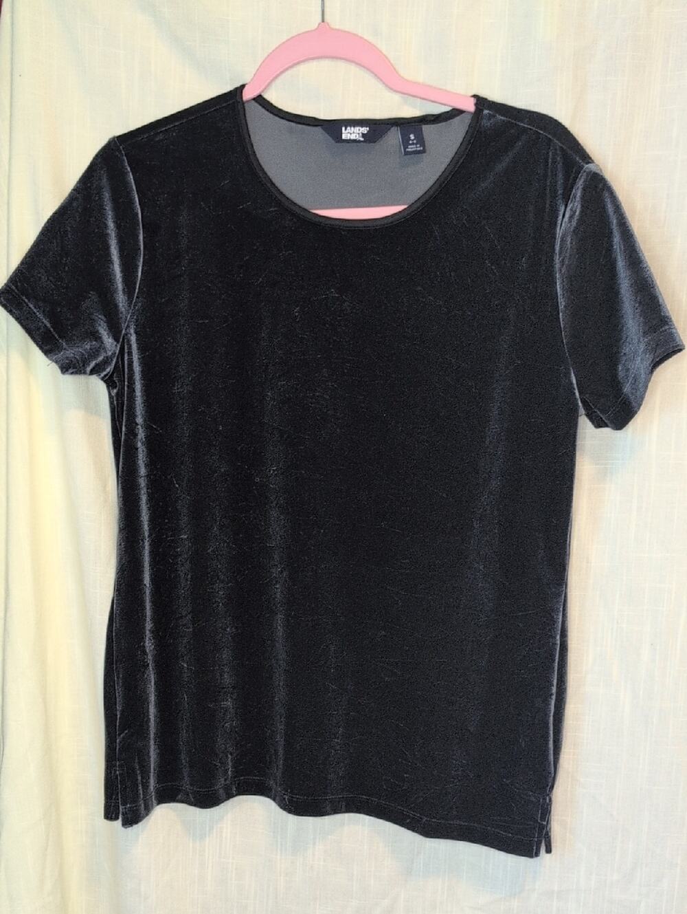 Dark Grey Velvet Short Sleeve